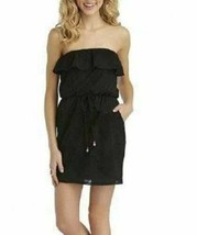 Womens Dress Blousen Jr Girls City Triangles Black Strapless Sweetheart $48-XL - £13.14 GBP