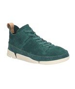 New Clarks Original Men&#39;s Trigenic Flex High Top Suede Shoes Teal Size 12 - $162.46 CAD