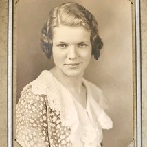 1910s Real Photo Call Studios Dexter Maine Beautiful Young Woman Fold Fr... - $24.99