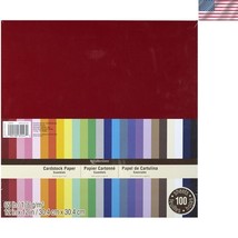 High-Quality Assorted 12x12 Cardstock Paper - 100 Sheets for All Creatives - $747.27 MXN