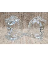 Set of Molded Federal Glass Horse Head Bookends - Clear - Vintage Equest... - $102.98 CAD
