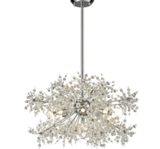 Starburst Snowburst Faceted Crystal Sputnik Modern Contemporary  Chandelier - £1,976.45 GBP