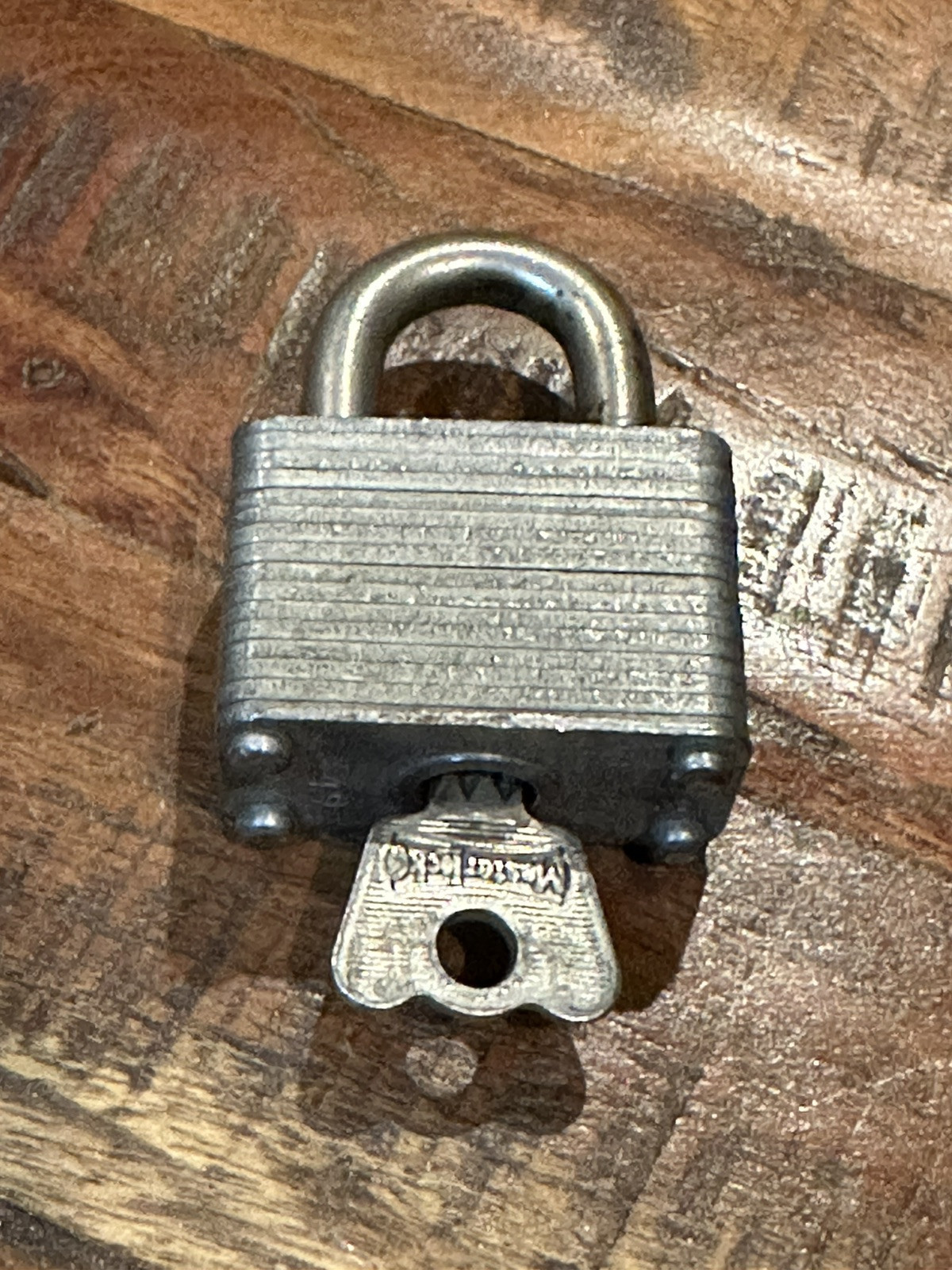 Vintage Master Lock Co 349  Padlock Lock With Key - $9.89