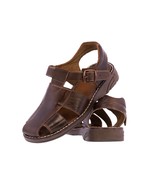 Mens Authentic Mexican Huaraches Closed Toe Fisherman Sandals Brown Real... - £31.25 GBP