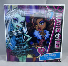 Monster High Super 3D Jigsaw Puzzle 18&quot; x 12&quot; 150 New Sealed All Girls N... - $12.09