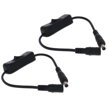 2Pcs Led Controller Dc Connector Strip Light Inline On/Off Switch Cable ... - $11.99