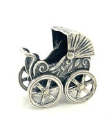 Antique Sterling Renaissance Art Nouveau Baby Pram Trolley Figure Miniature - £74.00 GBP