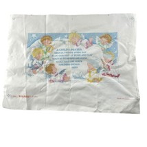 Partially Finished Cross Stitch Childs Prayer Cherub Angels Sunset Vintage 1993 - £14.83 GBP