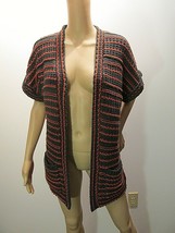 SILENCE + NOISE Urban Outfitters Red Navy Knitted Cardigan Vest sz Small... - $19.95
