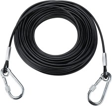 30ft Dog Runner Tie Out Cable Run Trolley Training Lead for Dogs Up to 3... - £11.81 GBP
