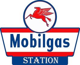Mobilgas Station Laser Cut Metal Sign - $69.95