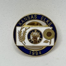 Kansas State Elks Lodge 1994 Benevolent Protective Order Enamel Hat Pin - $7.95