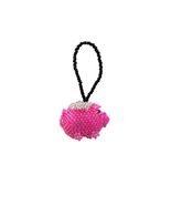 Beaded Flying Pig Hanging Pink Animal Figurine Ornament Czech Glass Seed... - £15.79 GBP