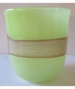 Cyan Design Large Celadon Green with Hand Applied Amber Stripe Vase 7 1/... - $148.50
