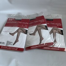 Greenbrier Black Fishnet Tights Day Sheer Pantyhose One Size SML Nylons Lot Of 3 - £12.46 GBP