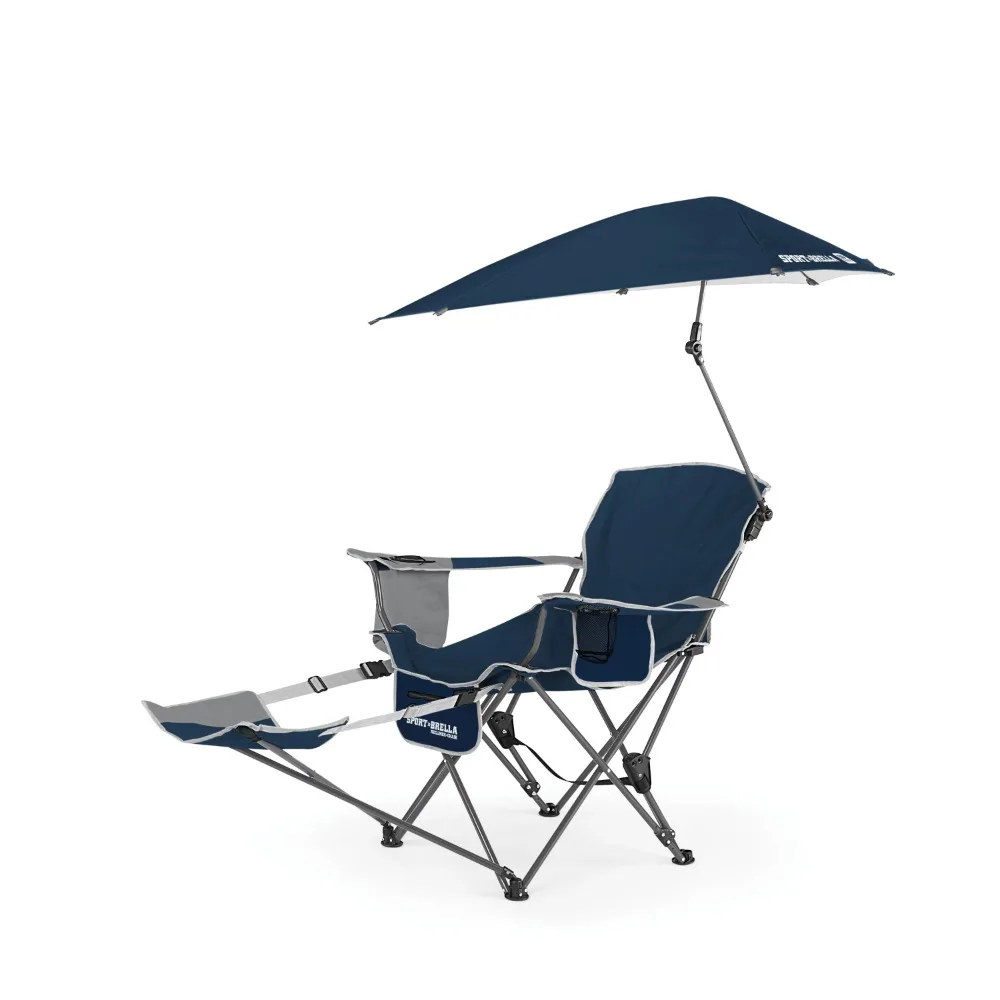 Blue Camping Chair, with Clamp-On Sun Shade - £78.01 GBP+
