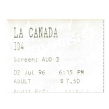 Independence Day ID4 1996 Ticket Stub Opening Day UA Theater La Cañada CA Retro - £35.85 GBP
