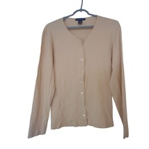 Izod ribbed Cardigan Size M light beige / Cream 100% cotton - $237.89 MXN