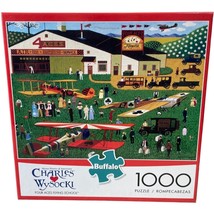 Buffalo Jigsaw Puzzle Four Aces Flying School Charles Wysocki 1000 Pieces - $14.45