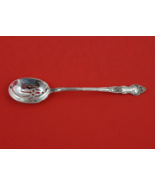 Meadow Rose by Wallace Sterling Silver Olive Spoon pierced w/ flowers 6&quot; - $78.21