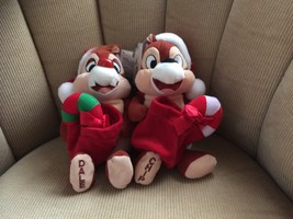 PRE OWNED DISNEY CHRISTMAS CHIP AND DALE BEANIE BABIES - $30.00