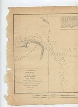 Bull&#39;s Bay Harbor of Refuge 1851 Sketch South Carolina US Coast Survey Map  - £116.50 GBP