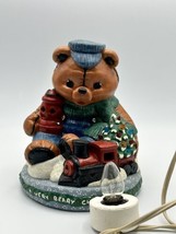 Hand Painted Lighted Christmas Bear 8 In #21541 Wee Craft In Box - $21.86