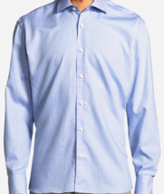 Bertigo Blue  White Plaids Cotton Fancywork Men Dress Shirt Size 5 / XL - £73.08 GBP
