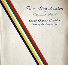 Order Of The Eastern Star 1949 Five Ray Masonic Maine Grand Chapter Kora... - $79.99