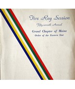 Order Of The Eastern Star 1949 Five Ray Masonic Maine Grand Chapter Kora... - $79.99