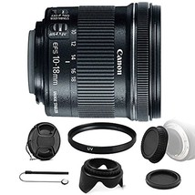 Canon EF-S 10-18mm f/4.5-5.6 IS STM Lens for Canon EOS Rebel + Lens Hood + More - £373.26 GBP