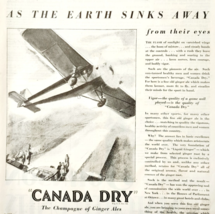 1930 Canada Dry Ginger Ale Advertisement Plane Aviation Soda Pop DWJJ19 - $42.03 CAD