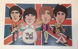 Vtg ROCKARDS 5&quot; x 8&quot; The Who 1979 Trading Card Rare Unique Union Jack - £14.93 GBP