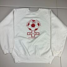 Vintage Soccer 80s Sweat Shirt Sweater Crew Neck Battleboro Men Usa Made... - €15,40 EUR
