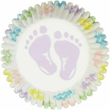 Baby Feet Shower 75 ct Baking Cups Cupcakes Liners - £3.07 GBP