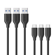 3 Pack Powerline USB C to USB 3.0 Cable 3ft with 56k Ohm Pull up Resisto... - £47.50 GBP