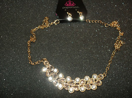 NEW Paparazzi Special Treatment Gold Necklace and Earrings Set - £9.74 GBP