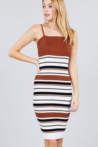 Multi Stripe Mini Sweater Dress - £33.03 GBP