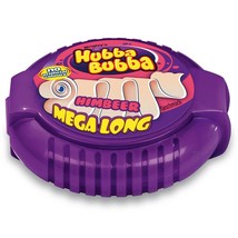 HUBBA BUBBA Tape Mega Long chewing gum on a roll RASPBERRY flavor -FREE ... - £5.89 GBP