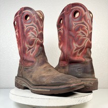 Lane Capitan Cowboy Work Boots ATHENS Mens 12 D Red Leather Western Wear... - $74.25