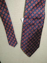 NEW Burberry London Neck Tie/Necktie Silk blue red flowers 57&quot;x3.5&quot; - £44.70 GBP