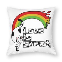 Mondxflaur Cat Rainbow Pillow Case Covers for Sofas Polyester Decorative Home - £8.69 GBP+