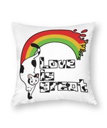 Mondxflaur Cat Rainbow Pillow Case Covers for Sofas Polyester Decorative... - $15.07 CAD+