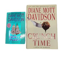 2 Diane Mott Davidson Books Crunch Time Hardcover Fatally Flaky Paperback Books - £7.85 GBP