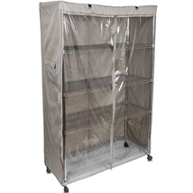 Storage Shelf Cover Wire Rack Shelving Dust Protective, Fits Racks 48&quot; Lx19&#39;&#39;Dx7 - £69.19 GBP