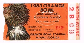 1983 Orange Bowl Game Ticket Stub Nebraska LSU - £113.60 GBP