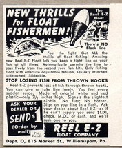 1954 Print Ad Reel E-Z Fishing Floats Williamsport,PA - £7.02 GBP