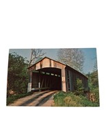 Postcard Parke County Indiana No 34 Grange Cornor Covered Bridge Chrome ... - $4.84