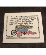 Sally Huss Gardener Florals Wheelbarrow Pnk Dog Completed Cross-stitch 8... - $545.78 MXN
