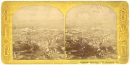 c1900&#39;s Real Photo Stereoview Panorama From Bunker Hill Monument Boston MA - £10.94 GBP
